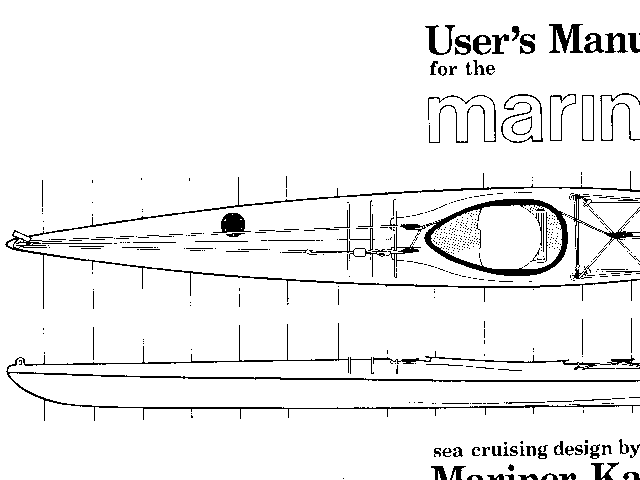 Cover of mariner Kayaks users manual -- Xldrawng.gif (10120 bytes)